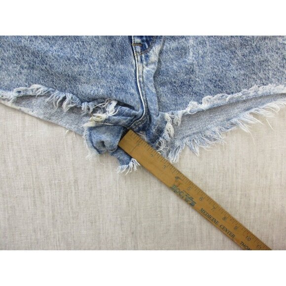 PacSun Cutoff Jean Shorts Womens Size 28 Blue Denim Pockets Flat Front High Rise - Picture 9 of 10